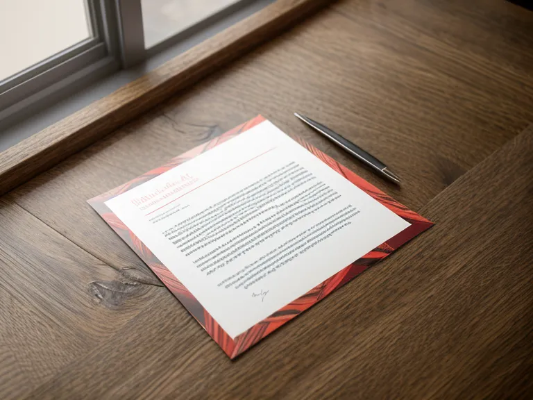 Nahaufnahme eines ausgedruckten Werbebriefs mit handschriftlichen Grammatik-Korrekturen