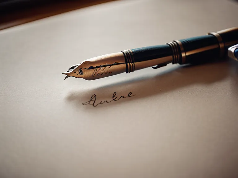 Eine Hand macht Notizen in ein Notizbuch neben einer Tastatur.