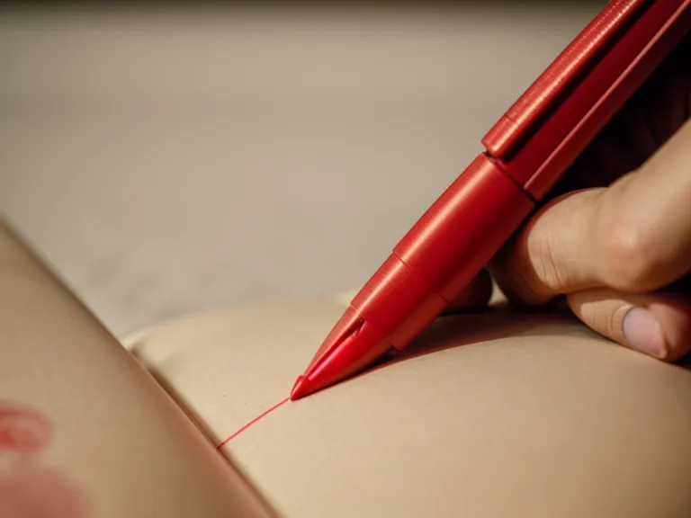 Nahaufnahme einer Hand, die Grammatikregeln in einem Buch markiert.