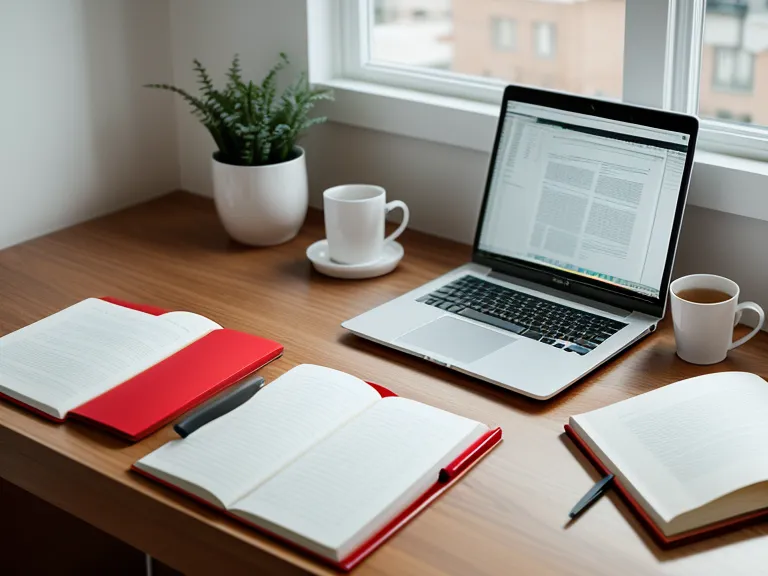 Schreibtools-Test für Copywriter: Duden und Fachbücher griffbereit im Regal