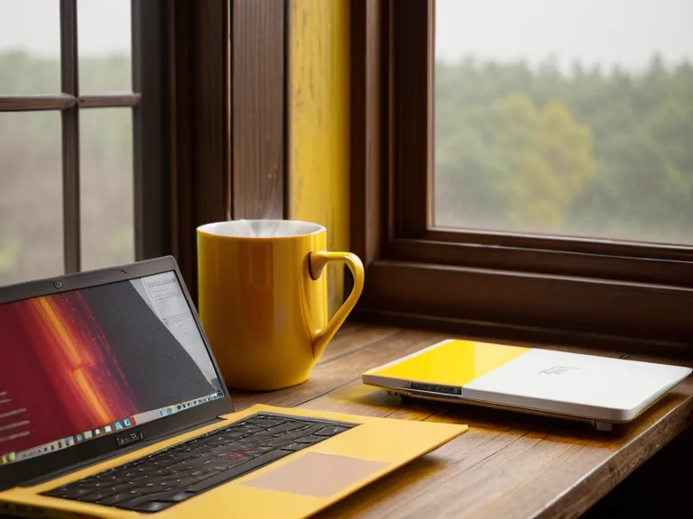Nahaufnahme einer Textanalyse-Software auf einem Laptop-Bildschirm mit einer Tasse Tee daneben.