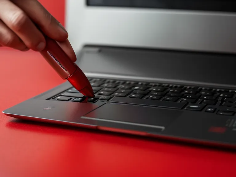 Nahaufnahme eines Laptop-Bildschirms mit einer roten Grammatik-Korrektur in einem deutschen Text.